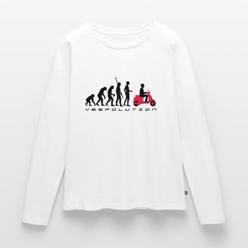 vespolution evolution__b_2c Frauen Premium Bio Langarmshirt
