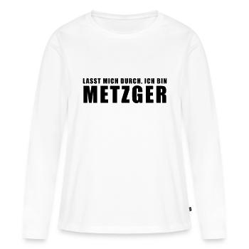 metzger - Frauen Premium Bio Langarmshirt - Weiß - Vorne - Julia (174cm)