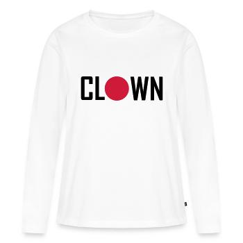clown - Frauen Premium Bio Langarmshirt - Weiß - Vorne - Julia (174cm)