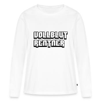 vollblut rentner - Frauen Premium Bio Langarmshirt - Weiß - Vorne - Julia (174cm)