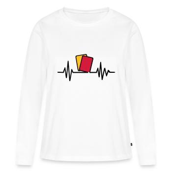 Arbitre - T-shirt manches longues Premium bio Femme - blanc - Devant - Julia (174cm)