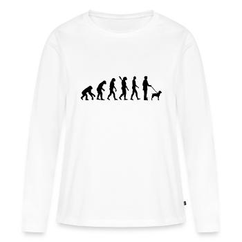 Brittany Spaniel - Frauen Premium Bio Langarmshirt - Weiß - Vorne - Julia (174cm)