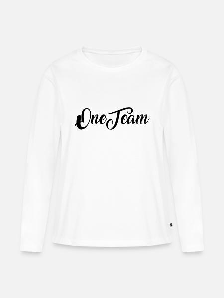 One Team - Frauen Premium Bio Langarmshirt - Weiß