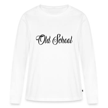 Old School - Frauen Premium Bio Langarmshirt - Weiß - Vorne - Julia (174cm)