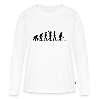 Slackline Cadeau Slackliner Tricklining - T-shirt manches longues Premium bio Femme - blanc - Devant - Julia (174cm)