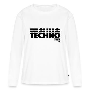 TECHNOLOGIE - T-shirt manches longues Premium bio Femme - blanc - Devant - Julia (174cm)