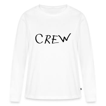 Crew - T-shirt manches longues Premium bio Femme - blanc - Devant - Julia (174cm)