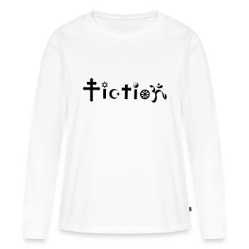 conception de fiction athée - T-shirt manches longues Premium bio Femme - blanc - Devant - Julia (174cm)