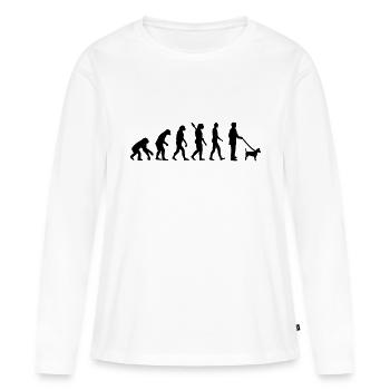 Jack Russel - T-shirt manches longues Premium bio Femme - blanc - Devant - Julia (174cm)