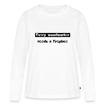 blogger humour dictons drôles - T-shirt manches longues Premium bio Femme - blanc - Devant - Julia (174cm)