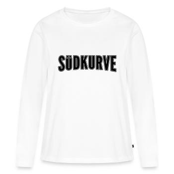 courbe de sued - T-shirt manches longues Premium bio Femme - blanc - Devant - Julia (174cm)