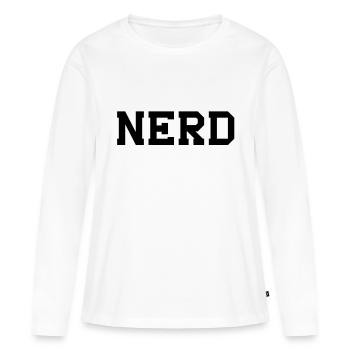 NERD - Women's Premium Organic Long Sleeve Shirt - white - Front - Julia (174cm)