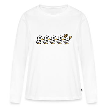 chef koenig couronne reine princesse prince un - T-shirt manches longues Premium bio Femme - blanc - Devant - Julia (174cm)