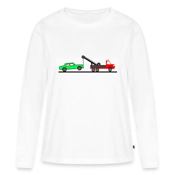 Dépanneuse - T-shirt manches longues Premium bio Femme - blanc - Devant - Julia (174cm)