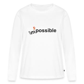 impossible 2 - Women's Premium Organic Long Sleeve Shirt - white - Front - Julia (174cm)