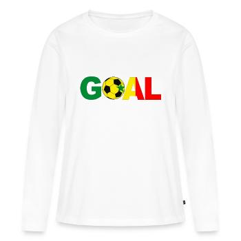 Fußball Senegal Tor - Frauen Premium Bio Langarmshirt - Weiß - Vorne - Julia (174cm)