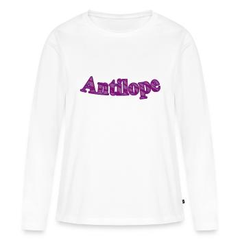 Antilope - Frauen Premium Bio Langarmshirt - Weiß - Vorne - Julia (174cm)