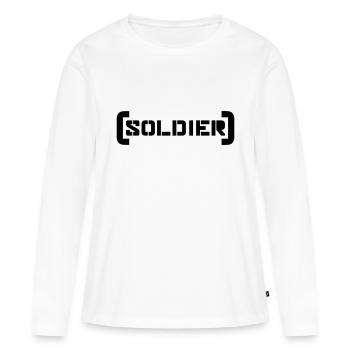 Stempel Soldat Logo Krieg General Freiheitskämpfer - Frauen Premium Bio Langarmshirt - Weiß - Vorne - Julia (174cm)