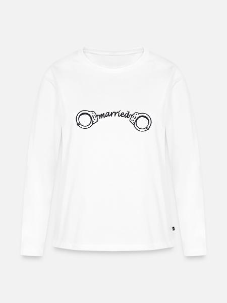 Just Married - Frauen Premium Bio Langarmshirt - Weiß