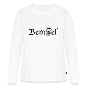 Deutscher Bembel FFM - Frauen Premium Bio Langarmshirt - Weiß - Vorne - Julia (174cm)