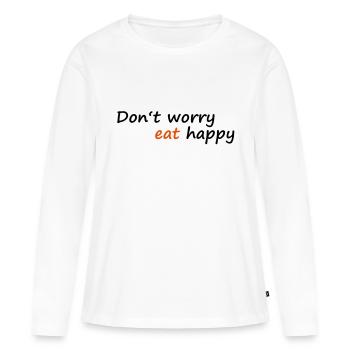 manger - T-shirt manches longues Premium bio Femme - blanc - Devant - Julia (174cm)