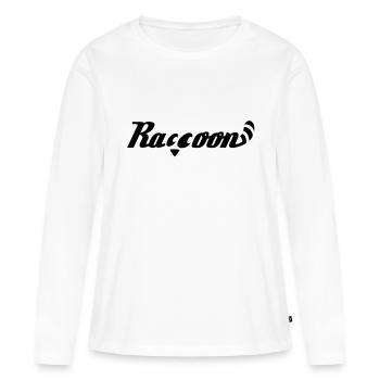 raton laveur écrit 2.0 - T-shirt manches longues Premium bio Femme - blanc - Devant - Julia (174cm)