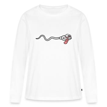 visage corné vivant sperme sperme enceinte sa - T-shirt manches longues Premium bio Femme - blanc - Devant - Julia (174cm)
