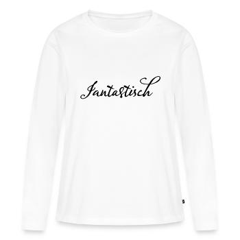 Janvier fantastique - T-shirt manches longues Premium bio Femme - blanc - Devant - Julia (174cm)