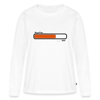 besoffen - Frauen Premium Bio Langarmshirt - Weiß - Vorne - Julia (174cm)