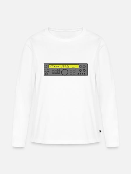Funkgerät - Frauen Premium Bio Langarmshirt - Weiß
