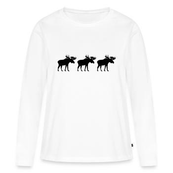 Élan - T-shirt manches longues Premium bio Femme - blanc - Devant - Julia (174cm)