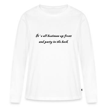 Affaire - T-shirt manches longues Premium bio Femme - blanc - Devant - Julia (174cm)