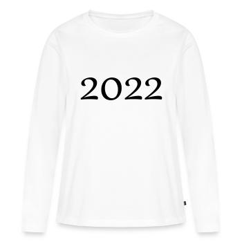 2022 - T-shirt manches longues Premium bio Femme - blanc - Devant - Julia (174cm)
