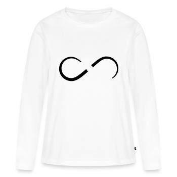 Caractères infinis personnalisation - T-shirt manches longues Premium bio Femme - blanc - Devant - Julia (174cm)
