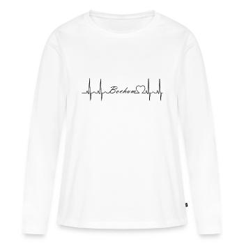 Bochum - Frauen Premium Bio Langarmshirt - Weiß - Vorne - Julia (174cm)