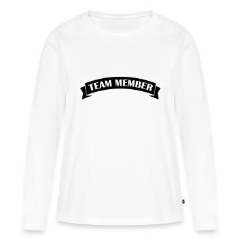 Membres de l’équipe - T-shirt manches longues Premium bio Femme - blanc - Devant - Julia (174cm)