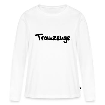 best man - Women's Premium Organic Long Sleeve Shirt - white - Front - Julia (174cm)