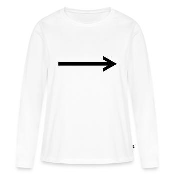 arrow left - Women's Premium Organic Long Sleeve Shirt - white - Front - Julia (174cm)