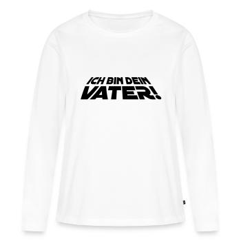 ich_bin_dein_vater_15x5_1f - Frauen Premium Bio Langarmshirt - Weiß - Vorne - Julia (174cm)