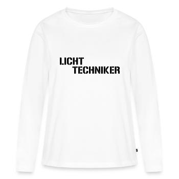 technicien éclairage - T-shirt manches longues Premium bio Femme - blanc - Devant - Julia (174cm)