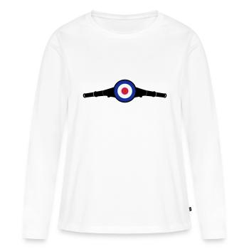 Lenkkopf Target - Frauen Premium Bio Langarmshirt - Weiß - Vorne - Julia (174cm)