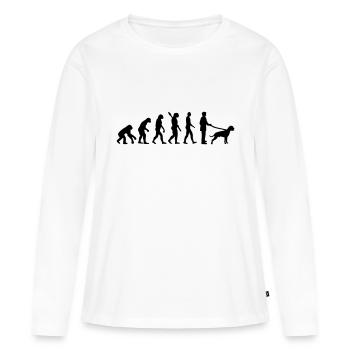 Boxer - T-shirt manches longues Premium bio Femme - blanc - Devant - Julia (174cm)