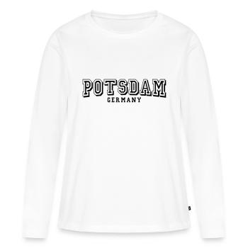 Potsdam - T-shirt manches longues Premium bio Femme - blanc - Devant - Julia (174cm)