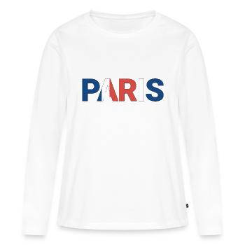 Paris - Frauen Premium Bio Langarmshirt - Weiß - Vorne - Julia (174cm)