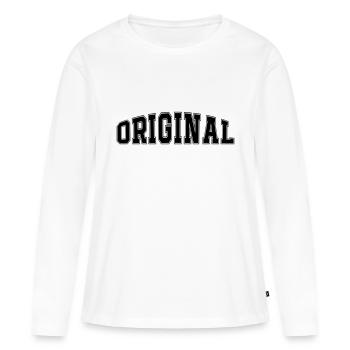 original - Frauen Premium Bio Langarmshirt - Weiß - Vorne - Julia (174cm)