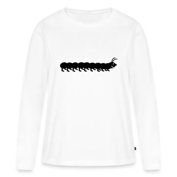 chenille - T-shirt manches longues Premium bio Femme - blanc - Devant - Julia (174cm)