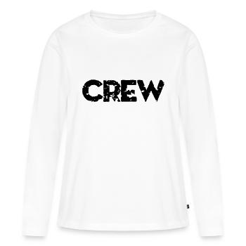 Crew - T-shirt manches longues Premium bio Femme - blanc - Devant - Julia (174cm)