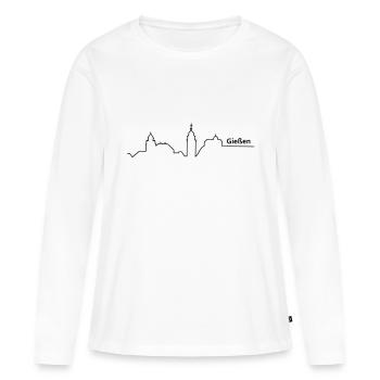 verser horizon versant - T-shirt manches longues Premium bio Femme - blanc - Devant - Julia (174cm)