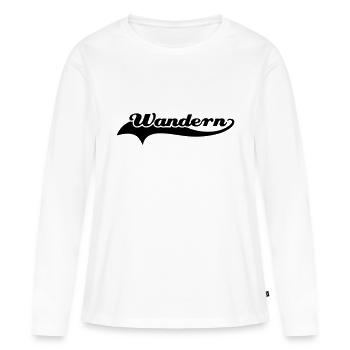 Wandern Schweif - Frauen Premium Bio Langarmshirt - Weiß - Vorne - Julia (174cm)