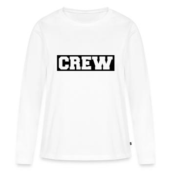 Crew - T-shirt manches longues Premium bio Femme - blanc - Devant - Julia (174cm)